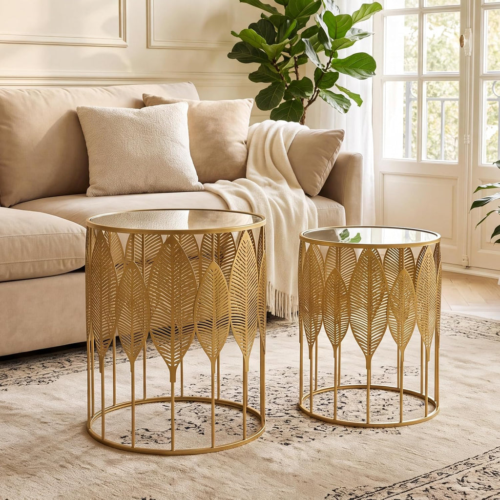 Gold Nesting Side Tables – Elegant Style, Flexible Space