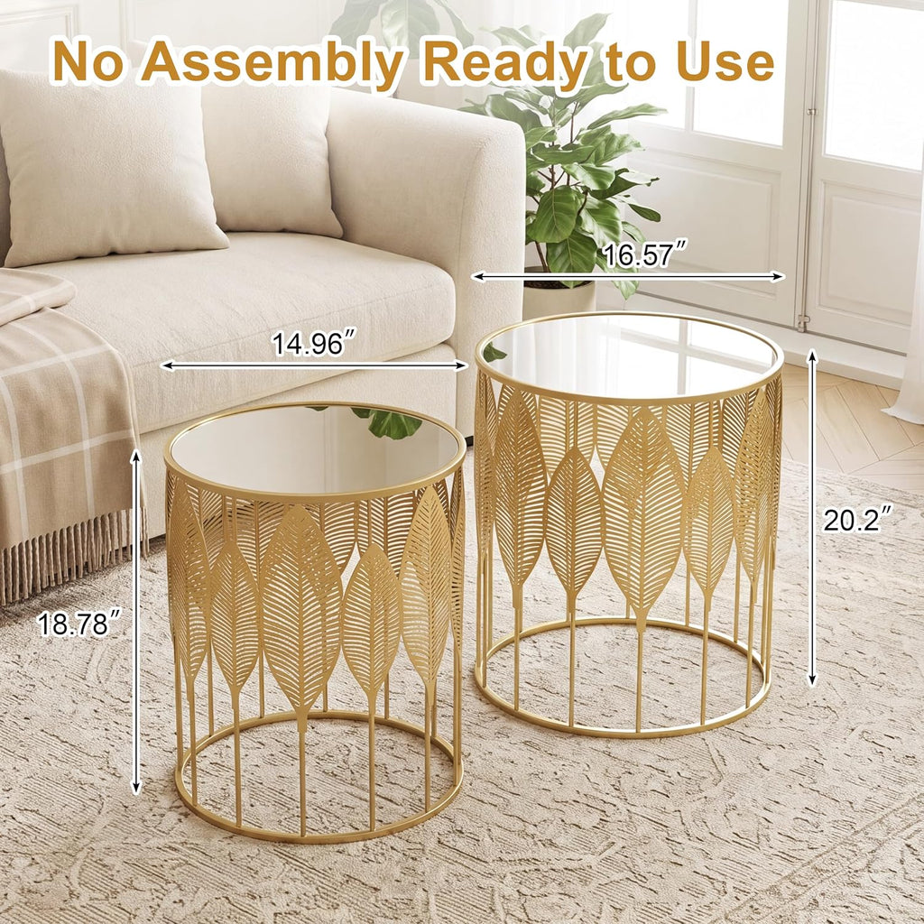 Gold Nesting Side Tables – Elegant Style, Flexible Space