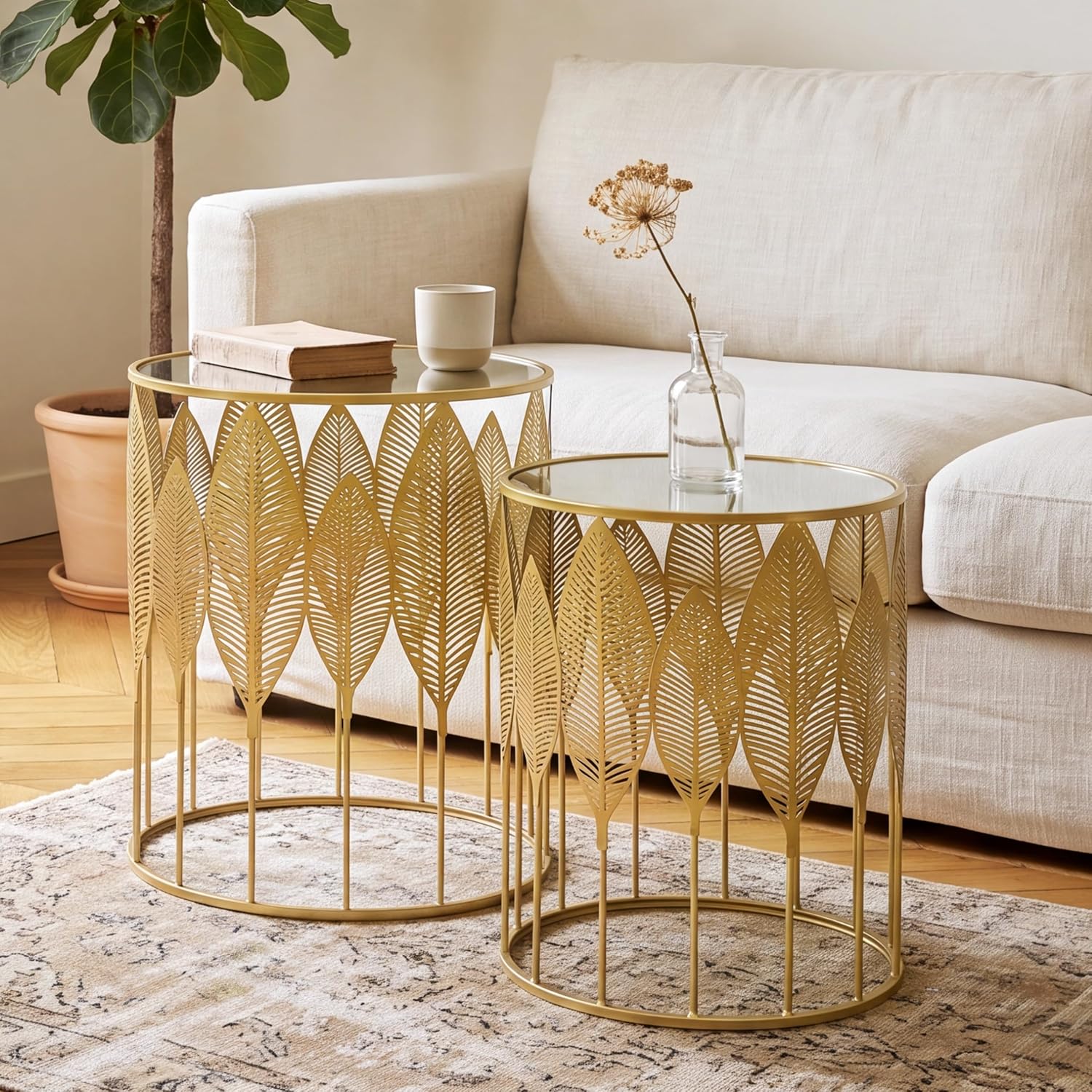 Gold Nesting Side Tables – Elegant Style, Flexible Space